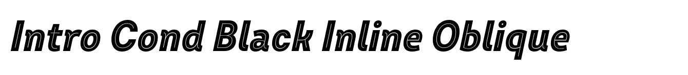 Intro Cond Black Inline Oblique